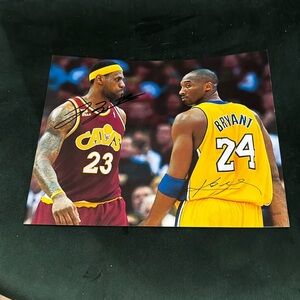 Lebron  James and Kobe Bryant autographed 8x10 photo picture lakers